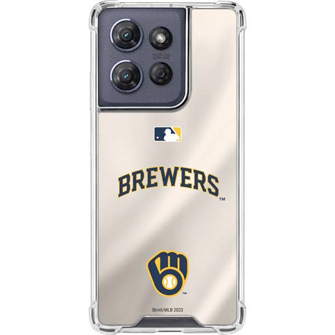 MLB Milwaukee Brewers Home Jersey Moto G Play 5G (2025) Clear Case